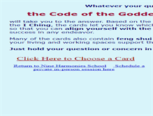 Tablet Screenshot of codeofthegoddess.com